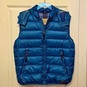 Burberry Brit Unisex Blue Hooded Puffer Vest